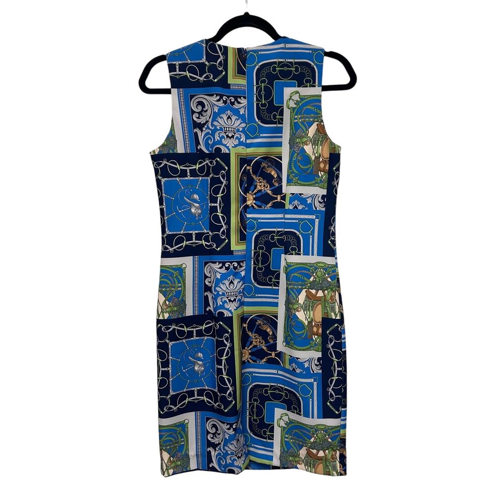 J. Mclaughlin Equestrian Patchwork Sleeveless Shi… - image 4